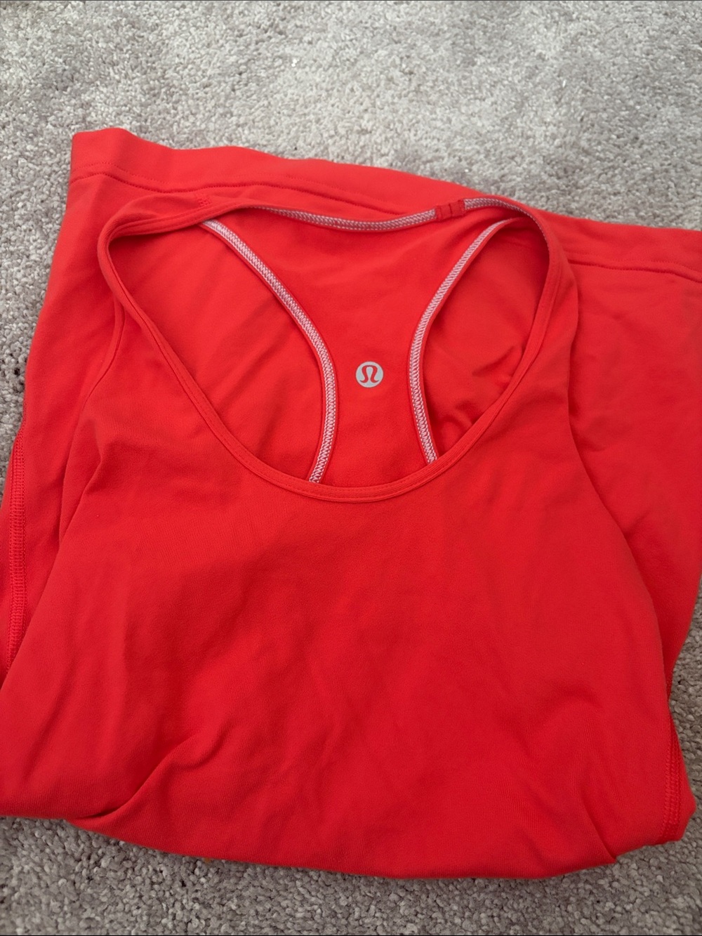 lululemon athletica Red/orange Racerback Workout Tank